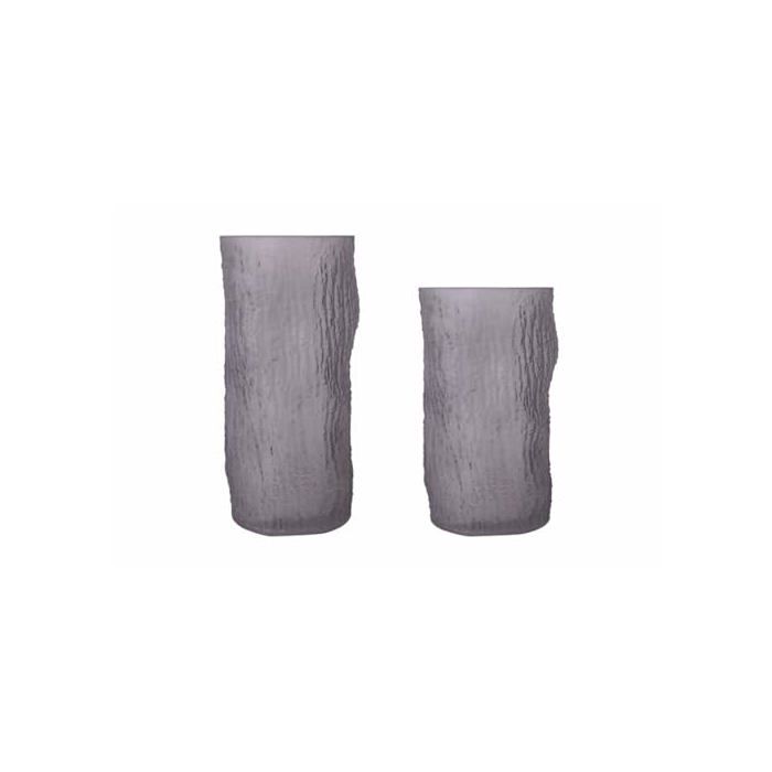 Vase en verre moderne - Home ESPRIT - Gris - Multicolore - 13x13x21 cm