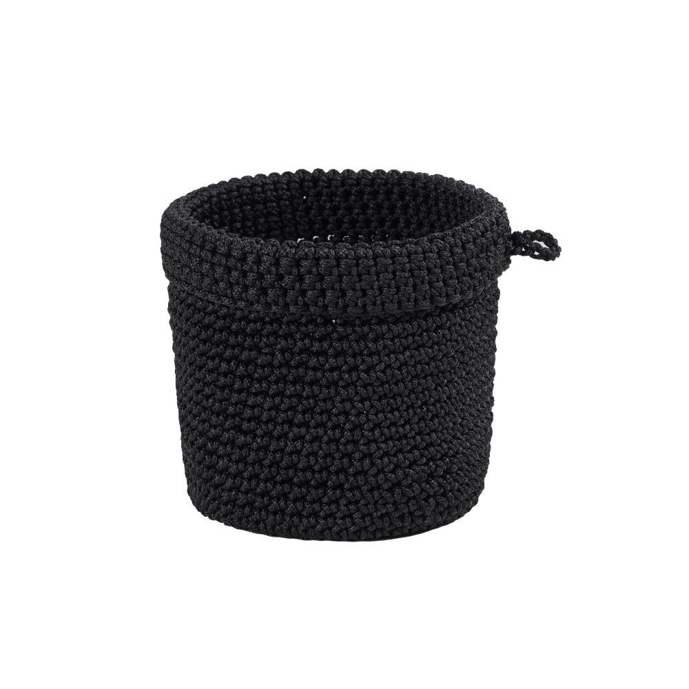 Handgefertigter Baumwollseil Aufbewahrungskorb Faltbar Platzsparend Wandbehang Aufbewahrungskorb Runder Kleinkram Organizer Schrank Organizer