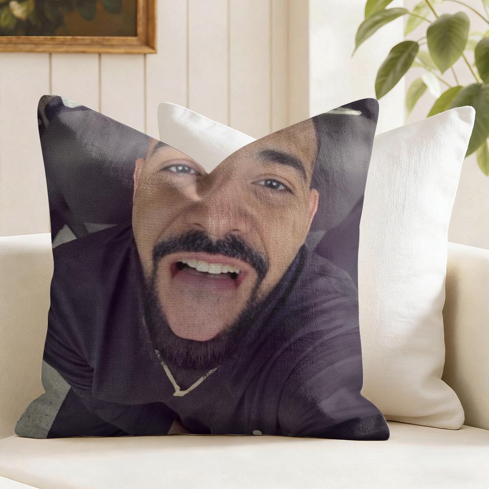 Aubrey Drake Graham Cushion Cover Natural Linen Double Sided Print Throw Pillow Case for Sofa Couch Home Decor