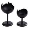 2pcs Metal Candlestick Ornament Stable Base Baking Paint Craft Decorative Centerpiece for Bedroom Bedside Tabletop