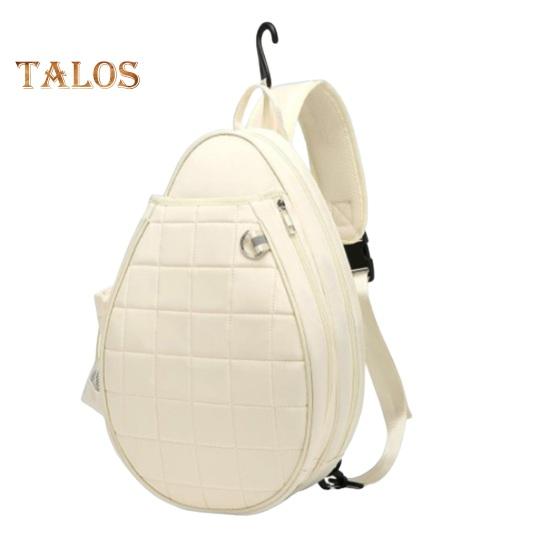 

Сумка для теннисных ракеток для путешествий Большая вместимость Вмещает 2 ракетки Карман для мокрых/сухих вещей Водонепроницаемый Регулируемый мягкий плечевой ремень Рюкзак для теннисных ракеток бежевый