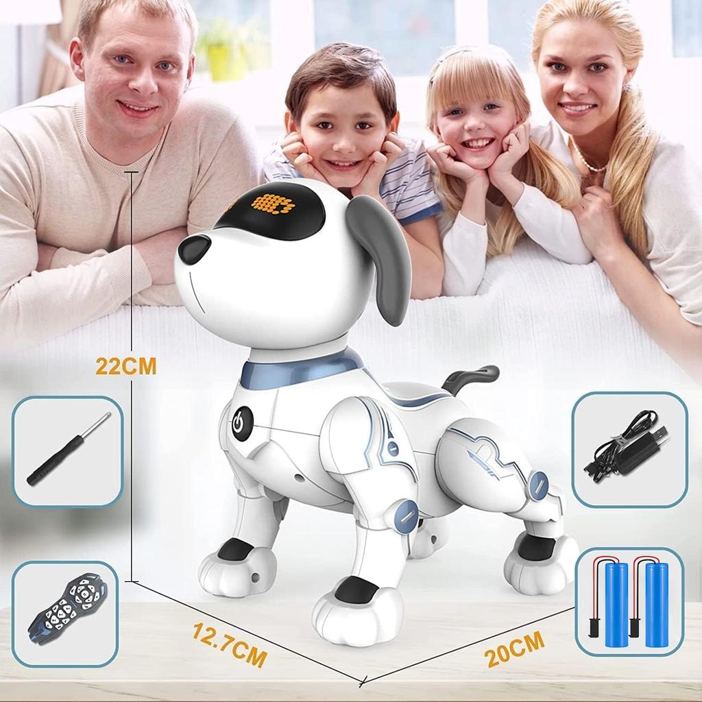 Robot Musical Voice Electronic Interactive Dog Soothing Birthday Gift for Boys and Christmas Gift for Kids and the Family Dog, Playing, Programmable,