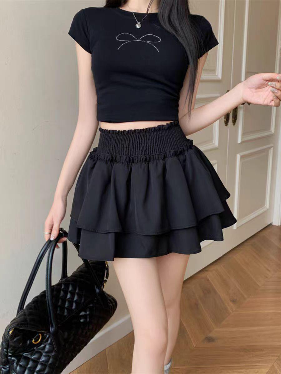 

Юбка-пачка А-силуэта с высокой талией для женщин - Коллекция Sweet & Spicy Лето 2024 Large чёрный