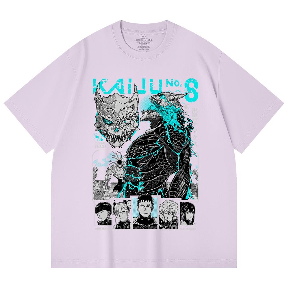 230 Gsm 100% Cotton Kaiju No 8 V1 Print Unisex Heavy Cotton T Shirt