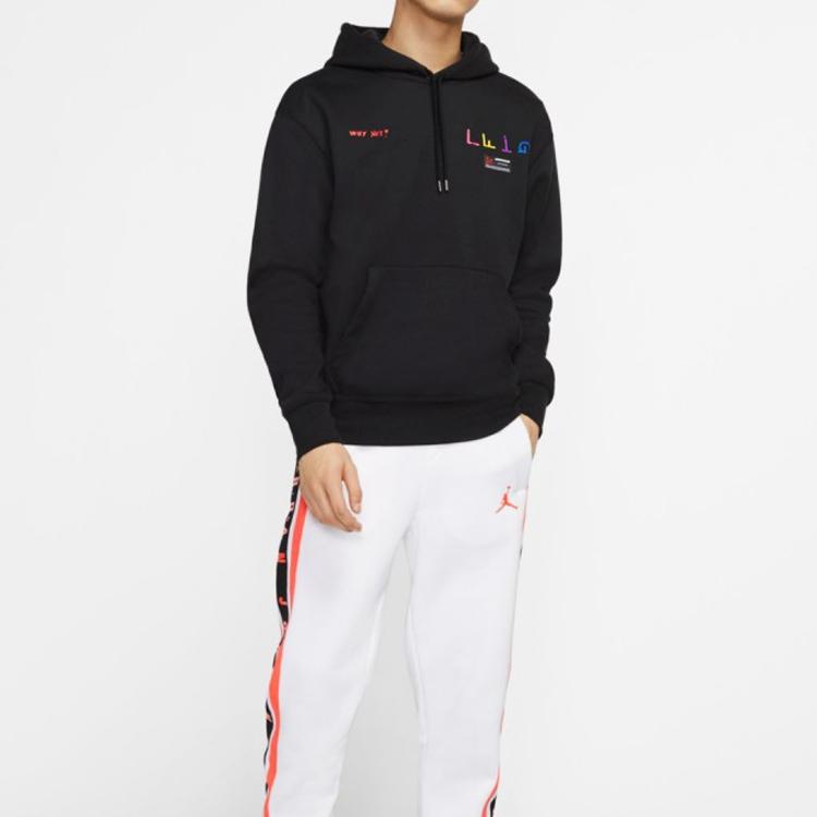 Jordan Why Not Print Pattern Hoodie Men Tops Black CW4254-010