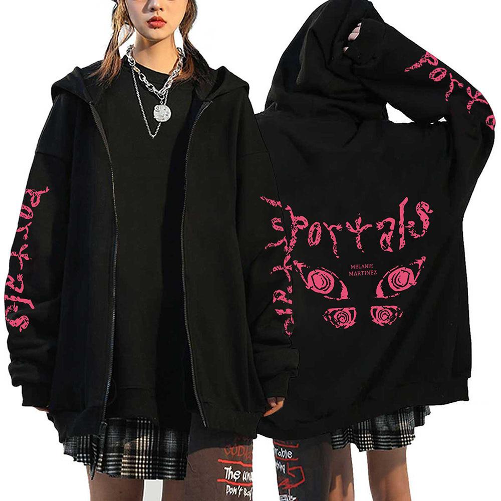 Melanie Martinez Portals Tour Zip Up Hoodies Casual Women Hooded Sweatshirts Popular Trendy Streetwear Zipper Jacket Y2K Coats