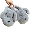 2025 puppy men's and women's slippers winter warm non-slip indoor and outdoor home cute thickened velvet deodorant cotton slippers