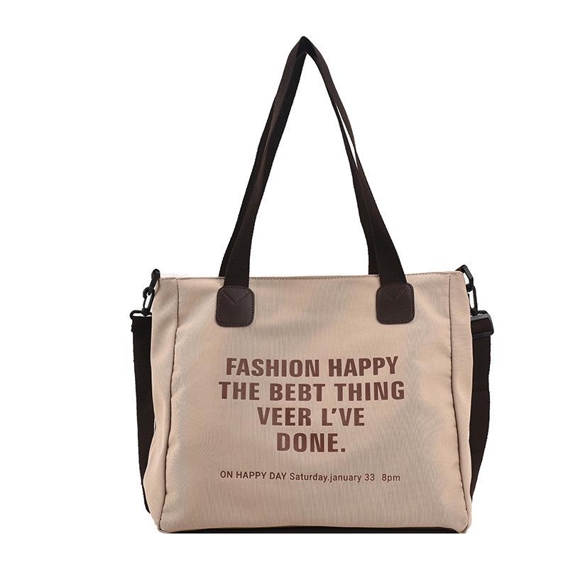 2023 Women's Fashion: Large Capacity Canvas Shoulder Bag - Japanese Style