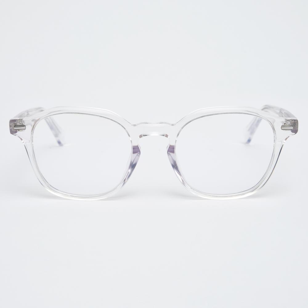 Alloaiweeo [Illusionist] Oversized French Square Horn-Rimmed Transparent Clear Eyeglass Frame Il7410 2020G Blue Light Lens Selection