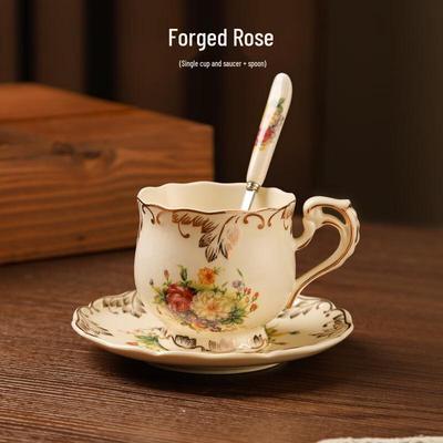 Juego de Tazas de Café Estilo Palacio de Rosas de Vacaciones Shangqi