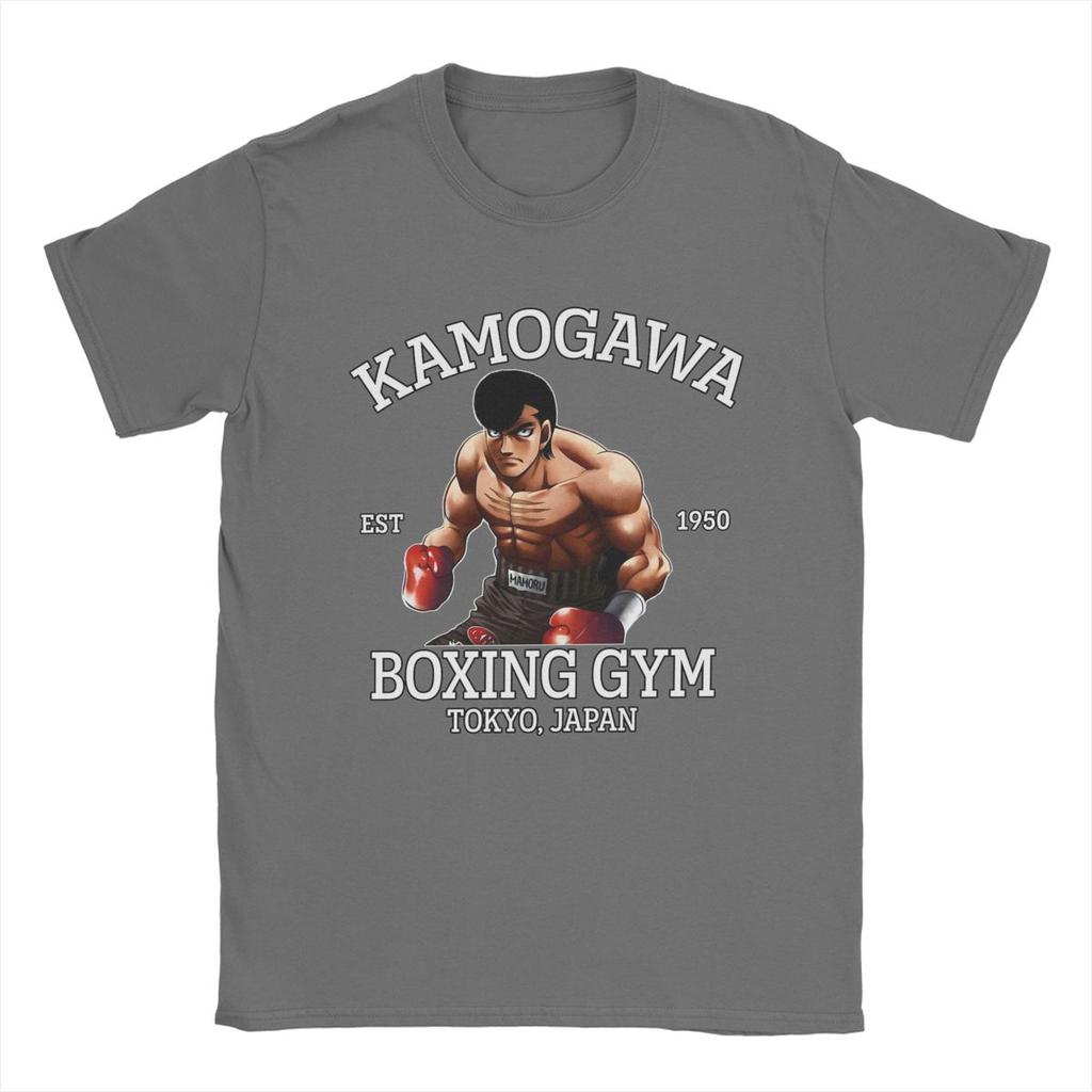 Kamogawa Boxing Gym Takamura T-Shirt for Men Hajime No Ippo Anime Humorous Cotton Tees Short Sleeve T Shirts Plus Size Clothes