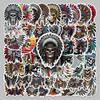 50PCS Retro Chief Skull Stickers: Cool, Creative, Waterproof Halloween Décor for Journals & Glass