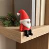 Christmas Fireplace Decor 3D Printed Santa Claus Figurine, Shelf Sitter Decoration, Durable Figurine Small Gnome Statue for Desktop Home Seasonal Gift