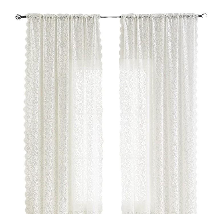 Vintage Französischer Phönixschwanz-Spitzenvorhang für Wohnzimmer, Küche, Schlafzimmer – Nicht-transparenter Fensterschutz & Trennwand-Dekoration