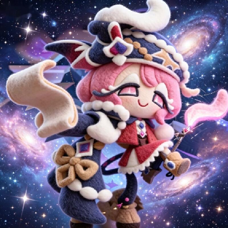 Cookie Run Kingdom Dark Enchantress Cookie Plush Toy Stuffed Doll Game Character Decoration For Game Fans Collection Gift