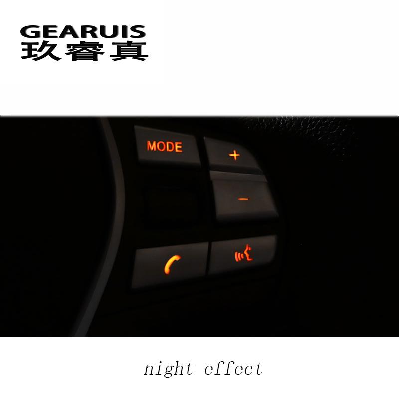 Car Styling Steering Wheel Button Cover Trim  Sticker For BMW 1/2/3/4/5/7 Series X1 X3 X5 F10 F20 F30 F34 F25 E70