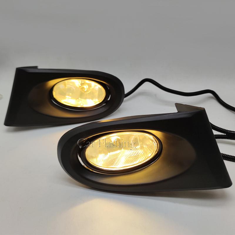 Car Front Bumper Light For Acura RSX 2002 2003 2004 Drive Fog Lamp Harness Kit Fog Light Cover Yellow Lens Halogen