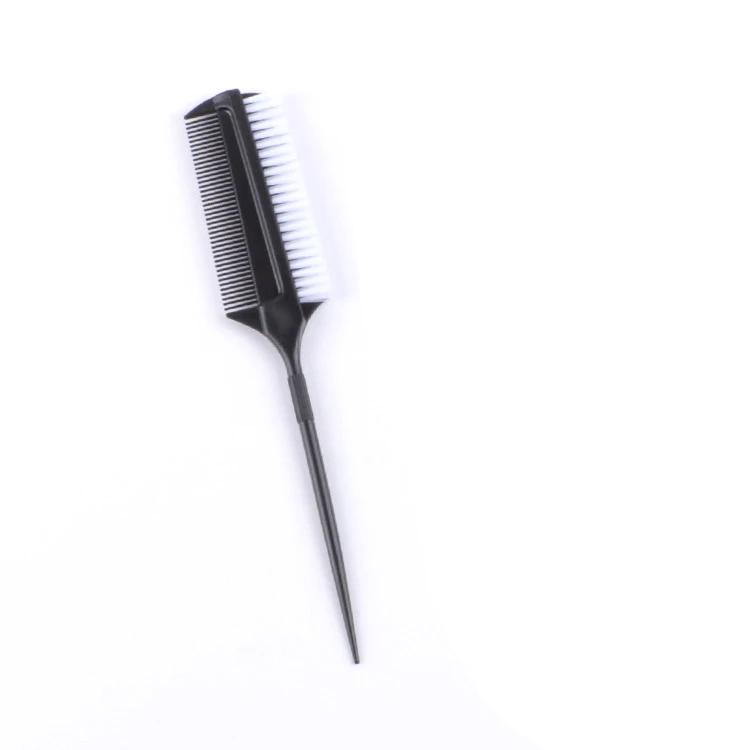 

Профессиональная парикмахерская двухсторонняя расческа для окрашивания волос с нейлоновой щеткой для сушки волос, тонирующая расческа, щетка для окрашивания волос, инструменты для укладки волос