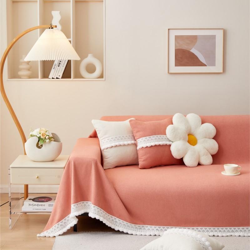 Chenille Waterproof Sofa Cover Blanket Solid Color Non-Slip Sofa Towel For Living Room Furniture Decor Tapestry Couch Cover