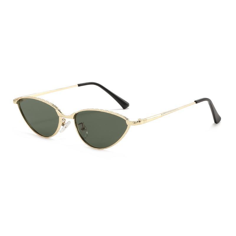 JYL TS Cat Eye Sunglasses Unisex UV Protection Metal Frame QZ1396-9630 A-6834