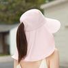 Wide Brim Foldable Shawl Hat Anti UV Adjustable Integrated Face Mask Fisherman Hat Large Brim Sun Hat Tea Picking Hat Summer