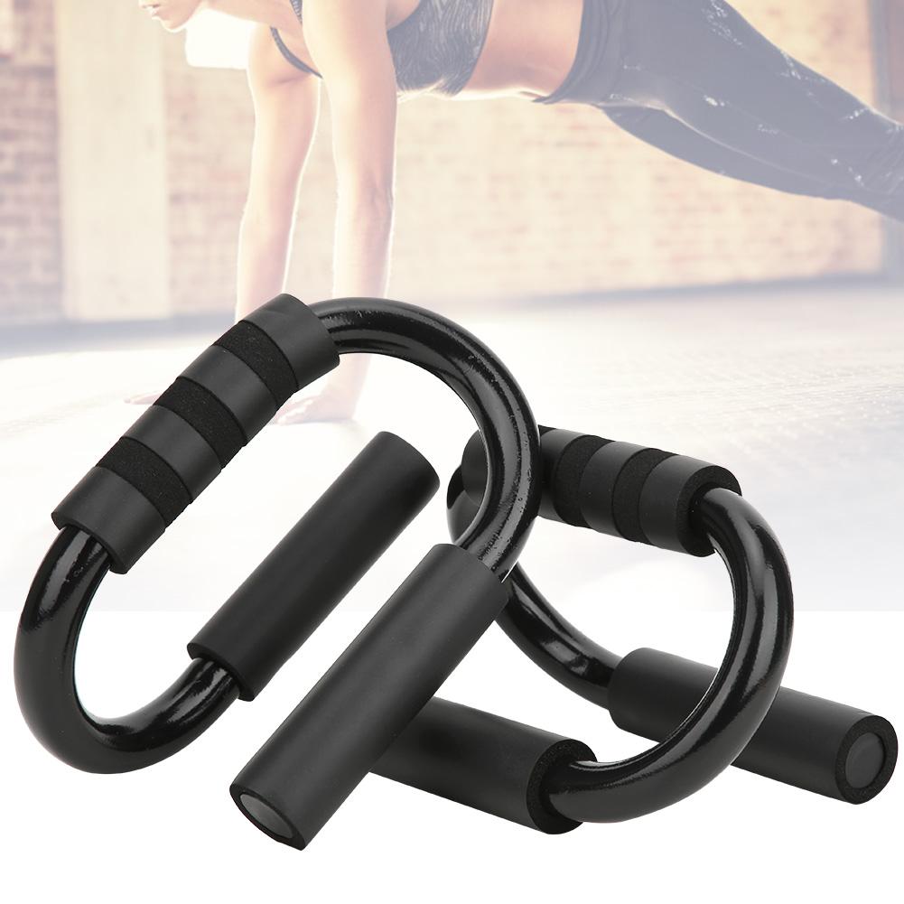 2Pcs S shape Push Up Bar Bracket Chest Muscles Foam Exercise Training Indoor Fitness Equipment(S shape Push Up Bracket )