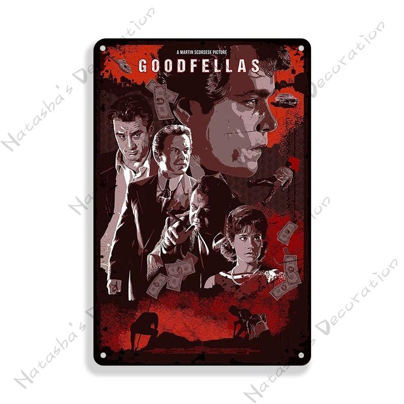 1990 Amerikanischer Film Goodfellas Vintage Poster Metall Blechschild Rostige Metallschilder Heimbar Metallplakette Garage Industrielle Dekoration