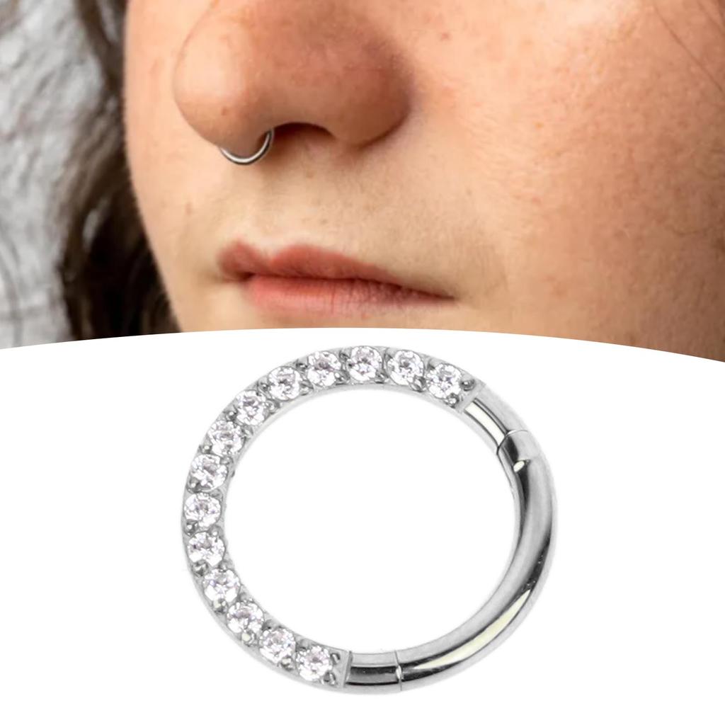 Nose Hoop 3 Piercing Nose Hoop Zirconia Decoration Skin Friendly Exquisite Jewelry