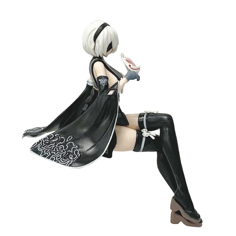 NieR:Automata Cheongsam YoRHa Type A No.2 Figurine Desk Sexy Girl 2B Cheongsam Mask GK Statue Pvc Model Collect Toy