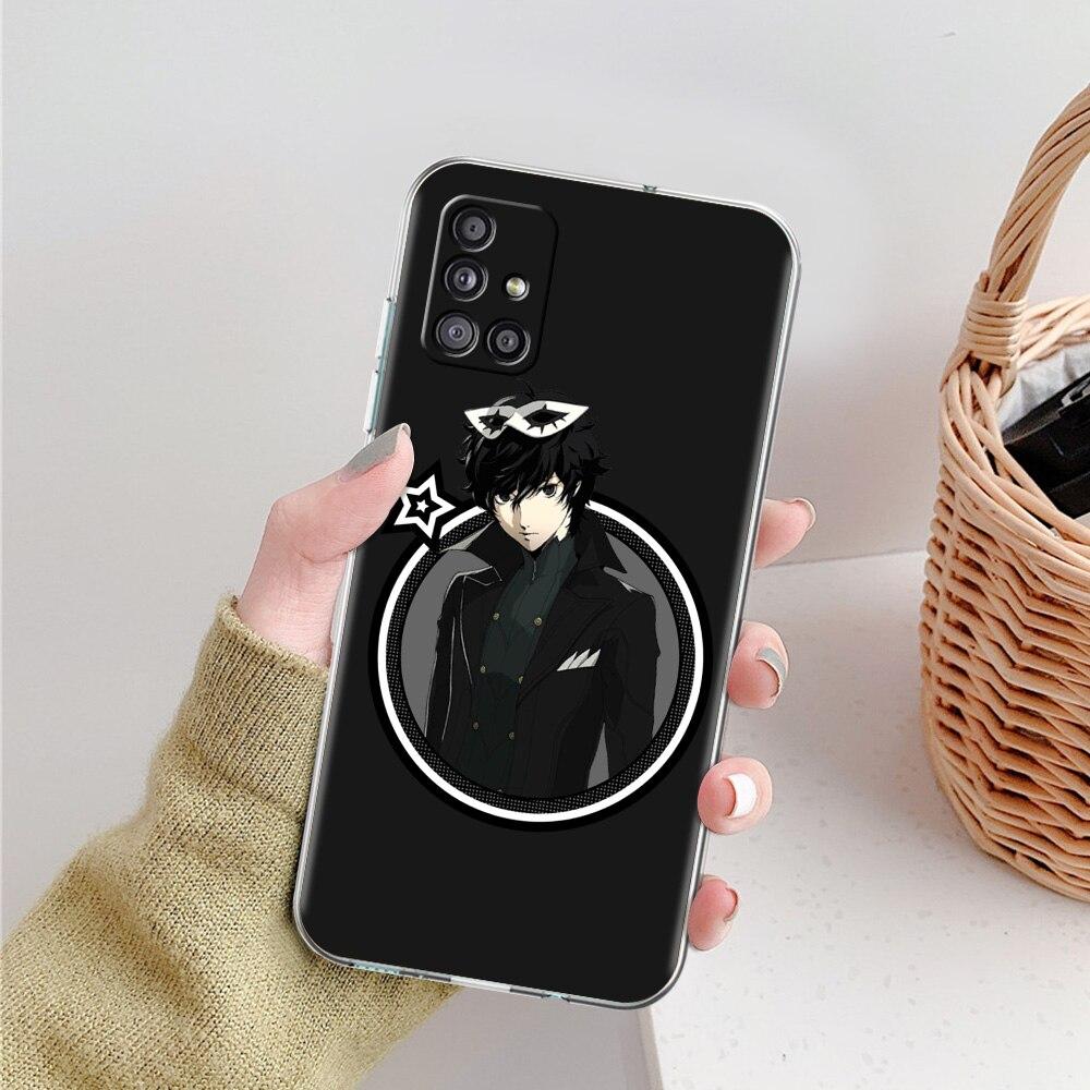 Persona 5 P5 Joker Phone Case For Samsung Galaxy A51 A71 A21S A12 A11 A31 A41 A52 A32 5G A72 A01 A50 A70 Silicone Clear Cover
