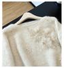 Women's Plus Size Embroidered Beaded Floral Knit Sweater - Slimming, Soft, and Cozy for Autumn/Winter