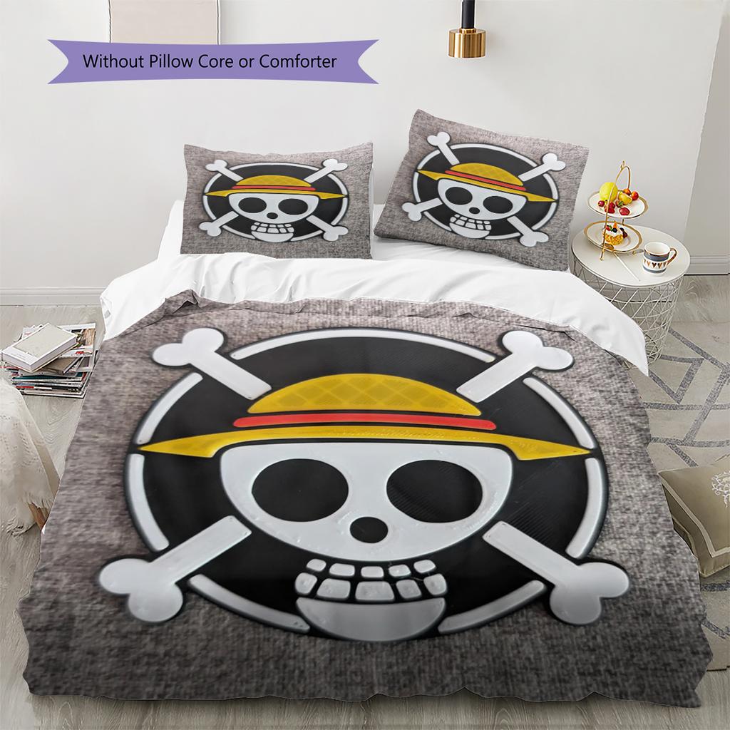 Set Copripiumino Trapuntato con Fantasia Cartone Animato Federa Decorazione per la Casa Regalo di Compleanno (1 * copripiumino + 2 * federa, senza nucleo)