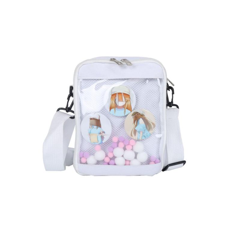 Mini Crossbody Bags for Women Cute PVC Transparent Small Clear Pink Ita Bag Black White Women's Shoulder Purse Handbag