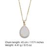 Luxury Drop Shape Pendant Necklaces for Women Fashion Zirconia Necklace Wedding Party Jewelry Accessories