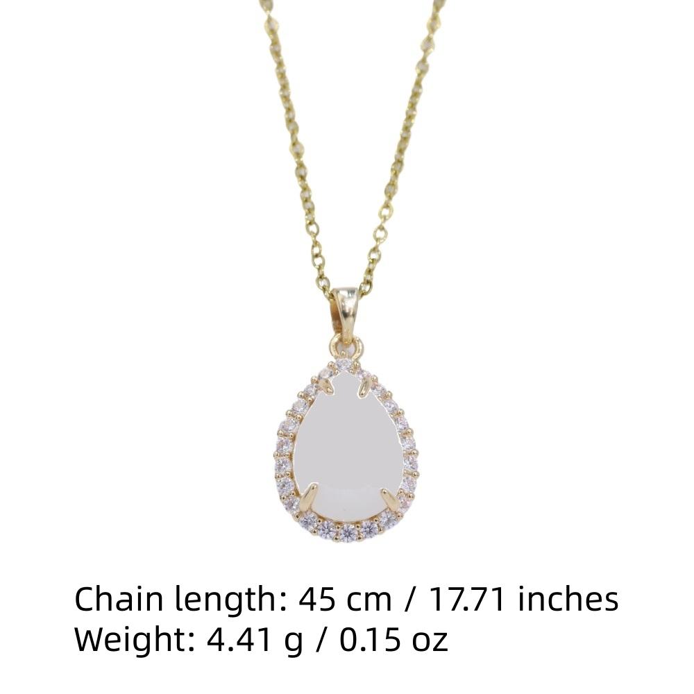 Luxury Drop Shape Pendant Necklaces for Women Fashion Zirconia Necklace Wedding Party Jewelry Accessories