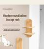 Creative Oval Solid Wood Wall Shelf - Home Living Room Decor