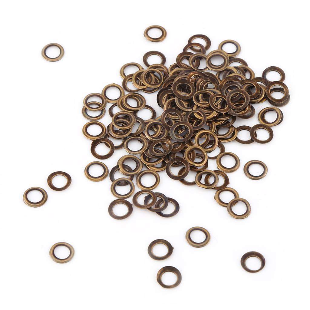 100pcs Metal Eyelets Small Grommets with Washers for Leather Craft DIY Sewing