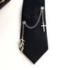 PreTied Women Necktie With Quick Zipper Design Fashion 2000s Punk Chain Decors Neck Tie For Business Event Gathering