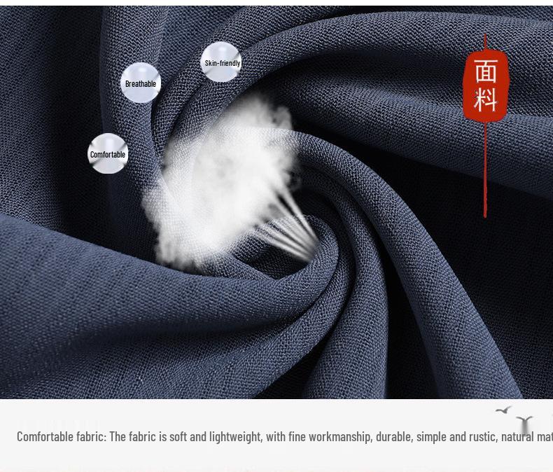 Men's Ice Silk Summer Short-Sleeve Shirt Set for Middle-Aged and Elderly