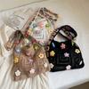 Women's Boho Crochet Bag Designer Flowers Knitted Handbags Large Capacity Summer Beach Woven Shoulder Bag Girls Tote Shopper Bag