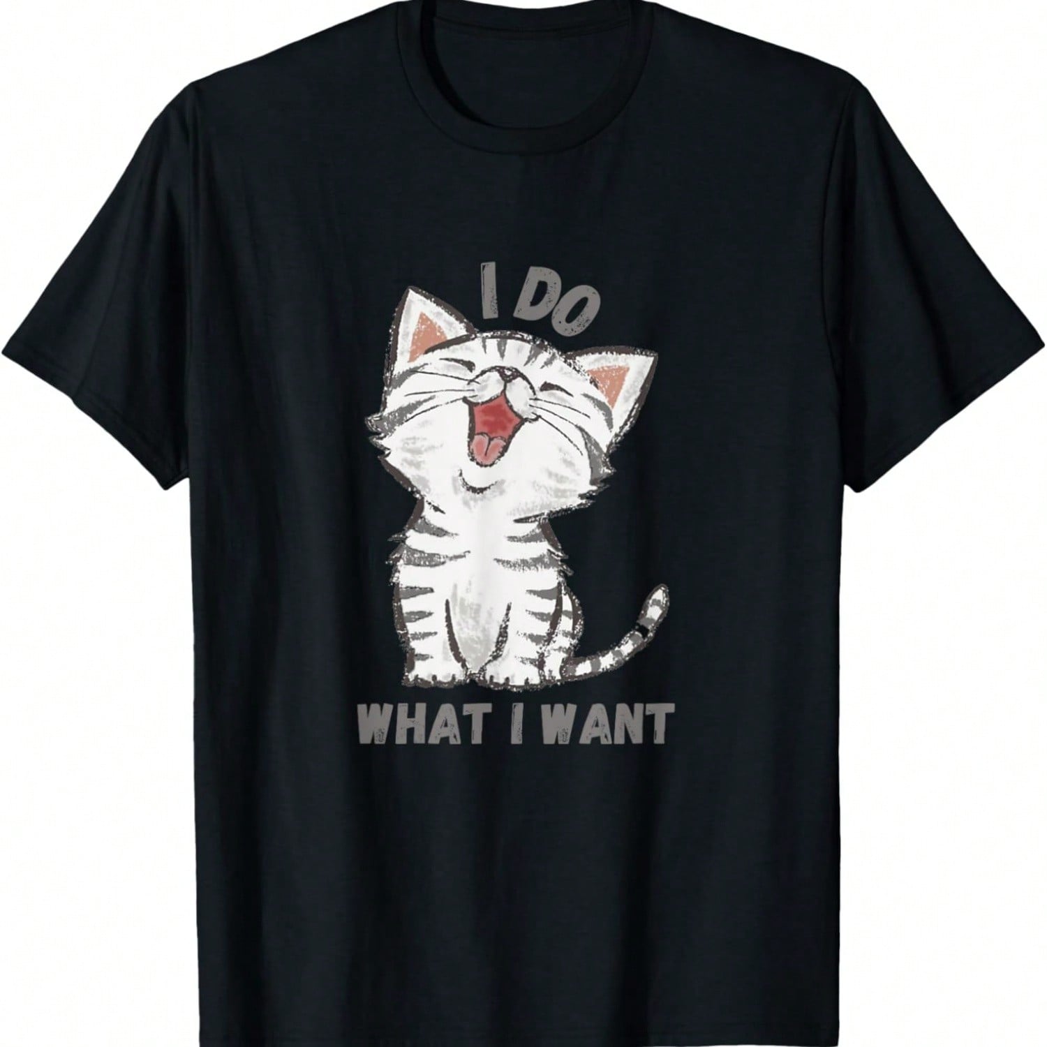 Funny Kitty Cat I Do What I Want Laughing Kitten T-Shirt S разноцветный