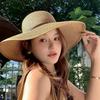 Straw Sun Hat With Large Brim And Foldable Design For Beach And Holiday Use