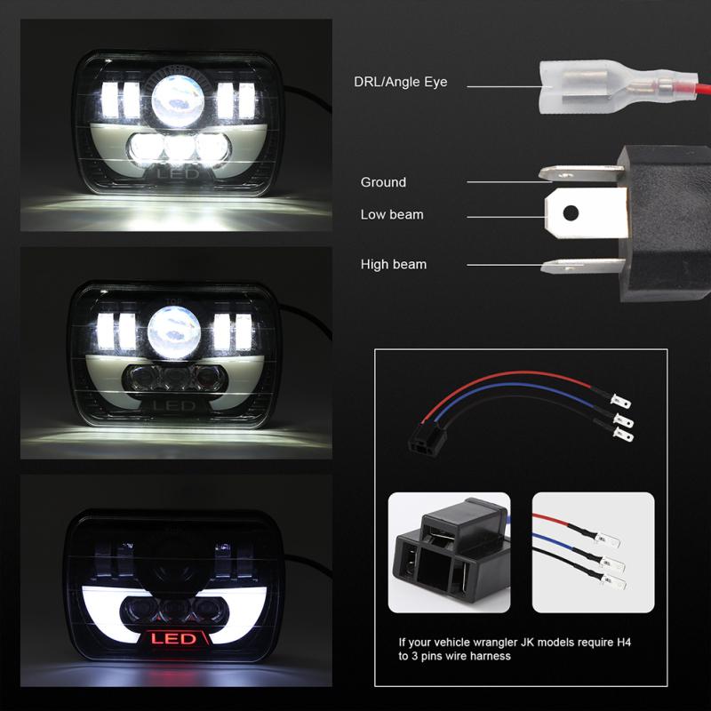 300W 7 Inch 30000LM LED Headlight for Off-road Truck Vehicle