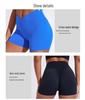 Women's High Waist Pleated Quick-Dry Yoga Shorts - Peach Hip Lifting Fitness Running Pants