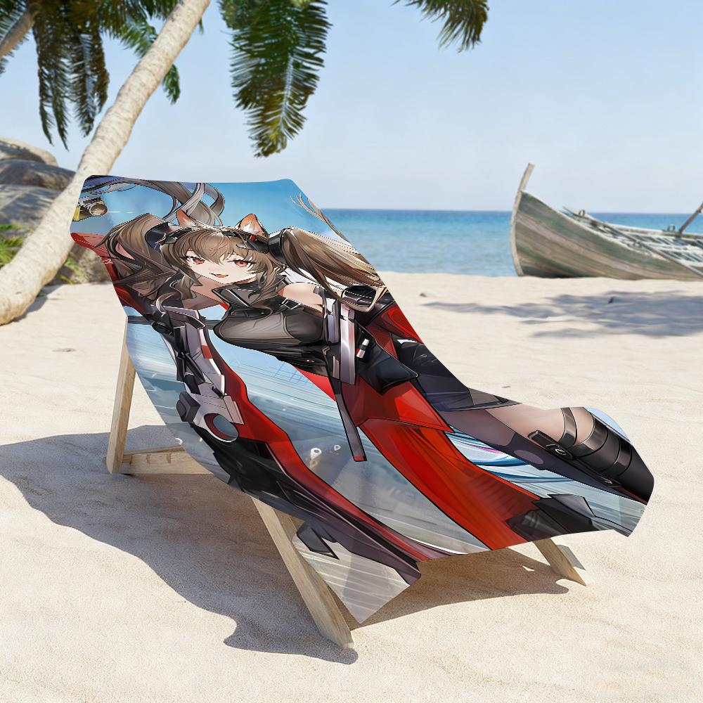 Gilberta Game Arknights Endfield Towel Sports Quick Dry Travel Camping Gear Sandproof Soft Light Large Beach Towel