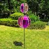 Sprankelende Streep Reflecterende Tuinmolentjes Regenboogkleur Met Paaltjes Windmolen Roterende Bol Kleurrijke Folie Wind Roterende Bol