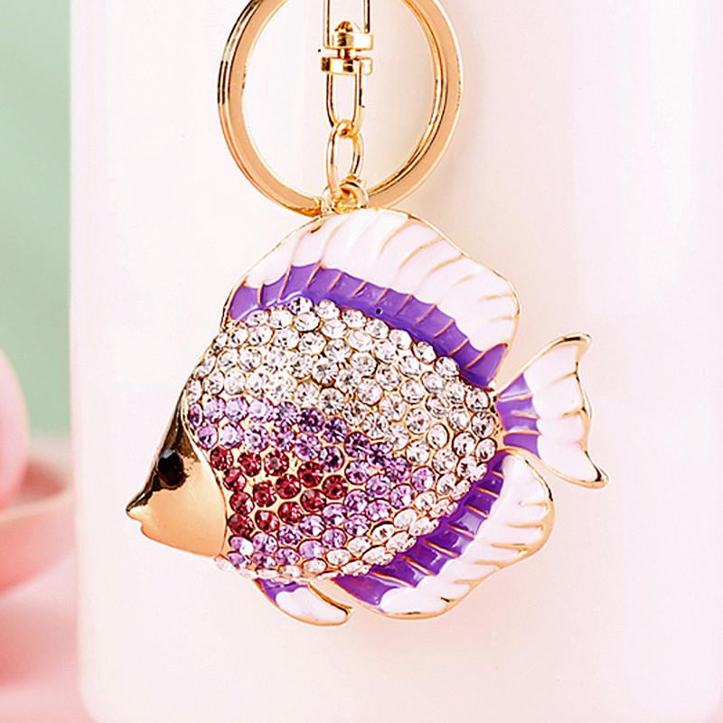 Cute Owl Crystal Rhinestones Crsytal Car Bag Keys Exquisite Pendant Cartoon Trendy Animal Key Chains Bag Charm