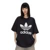 adidas Originals Adicolor Classics Trefoil Logo Print Kurzarm T-Shirt Damen Oberteile Schwarz IK4035