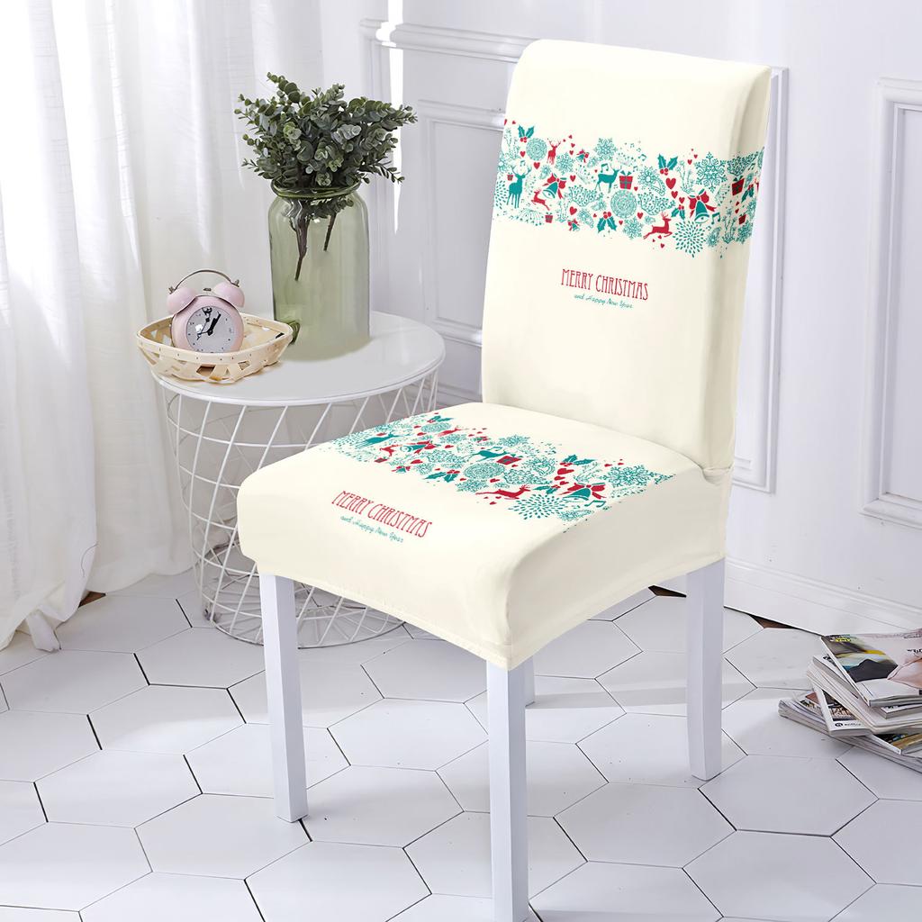 Elastischer bedruckter Stuhlbezug Festlich dekorativ Hautfreundlich Bequem Sitzbezug Zuhause Geruchlos Maschinenwaschbar Schoner