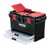 E-Supply Tool Box, Large, 27L Capacity, Small Item Storage, Drawers, Handles, Professional Grade, 56cm Wide, 25kg Weight Capacity (EEX-TBX06T)